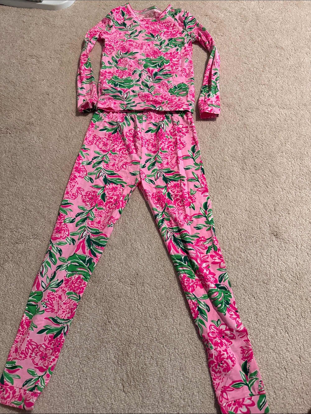 Lilly Pulitzer Pink Floral Long-Sleeve Pajama Set